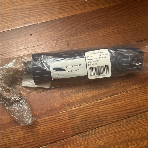 Brooks Brothers Navy Umbrella with Stripes - Picture 1 of 6